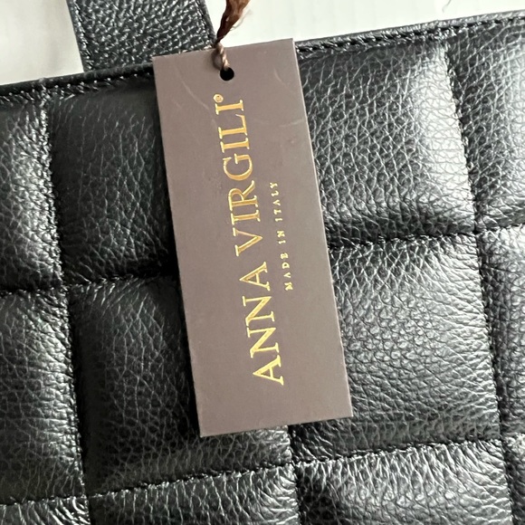 NWT ANNA VIRGILI  IRMA QUILTED ITALIAN BUSINESS BAG - Picture 7 of 8
